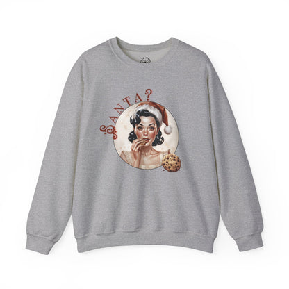 Funny Cookie Lover Sweatshirt - Retro Design - Santa? Christmas