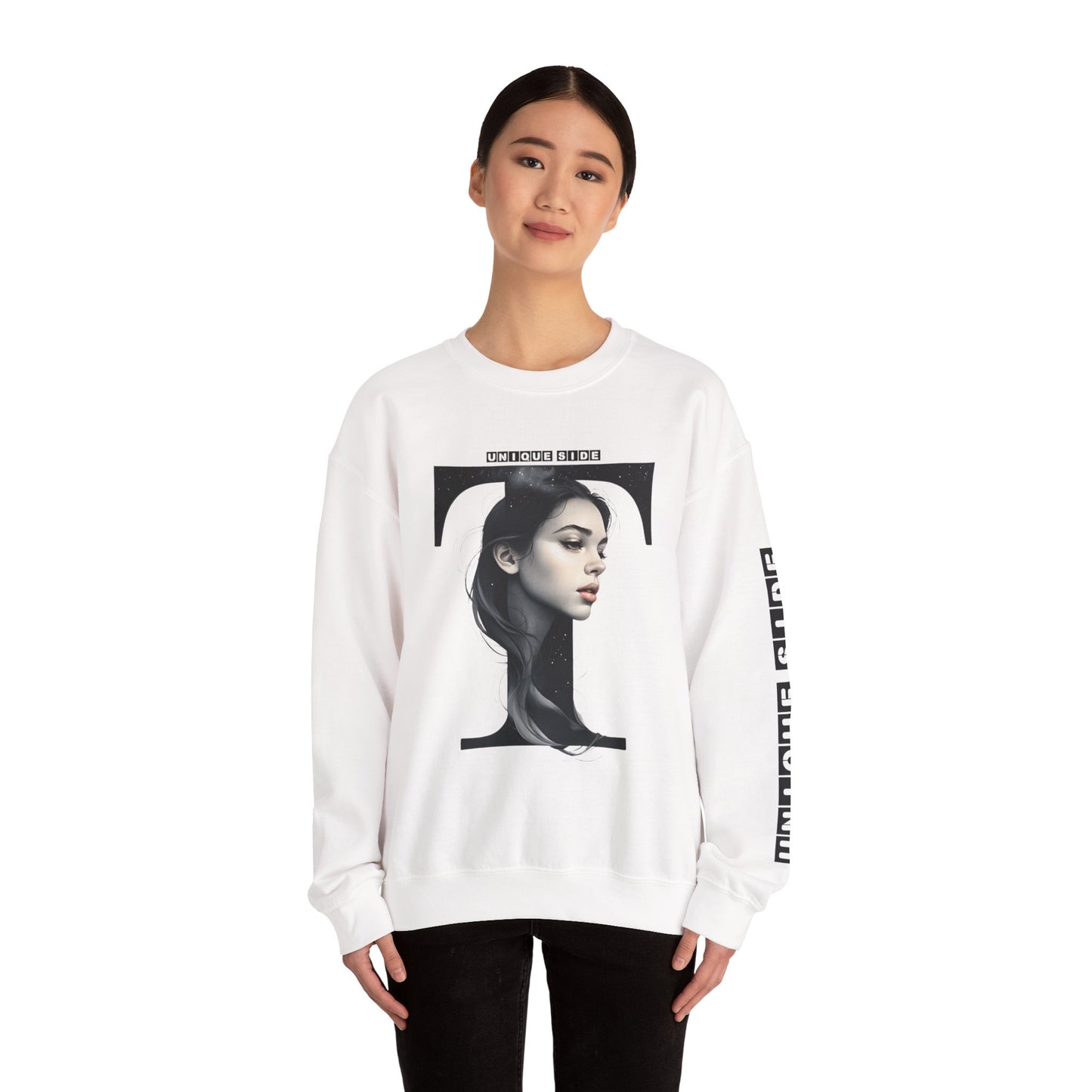 Letter T, Stylish Artistic Sweatshirt, Trendy Crewneck, Graphic Sweater, Cozy Unisex Top, Unique Gift for Art Lovers, Everyday Comfort