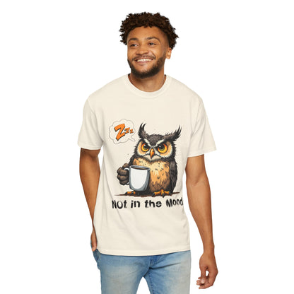 Not In The Mood Owl T-Shirt — Funny Sleepy Owl Coffee Tee