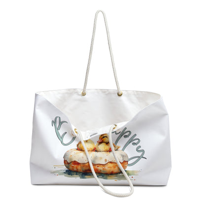 Be Happy Weekender Bag – Stylish Tote for Joyful Adventures baby ducks