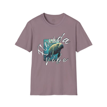 Florida Vibe Unisex Softstyle T-Shirt - Casual Beachwear Tee, manatee