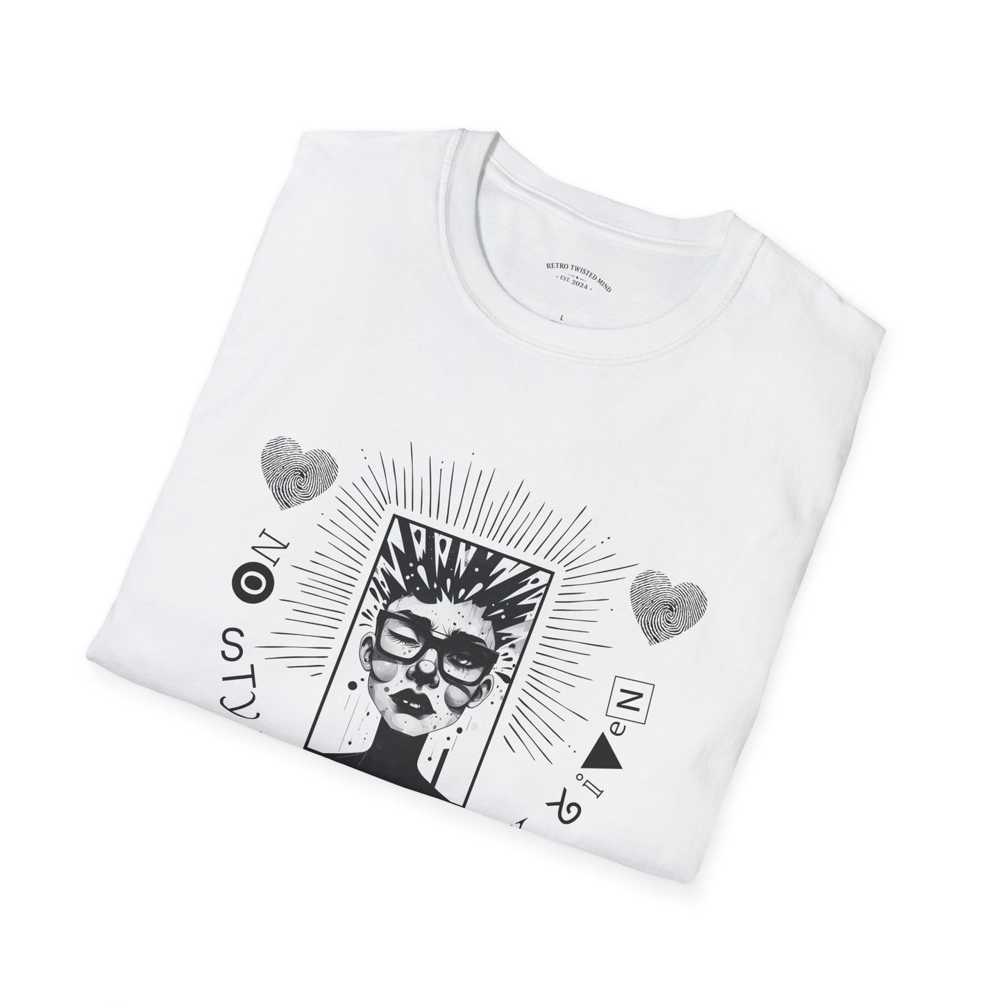 Graphic Tee — 'No Style, No Rules' Retro Portrait T‑Shirt