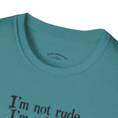 Cat Graphic T‑Shirt — "I'm Not Rude, I'm Selective" Funny Cat Tee