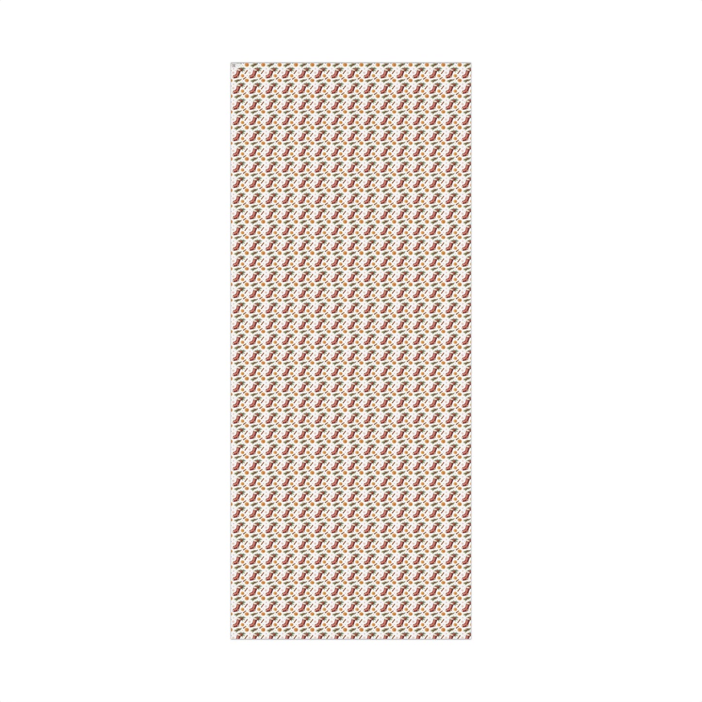 Christmas Stocking & Orange Slice Gift Wrap Paper - Holiday Wrapping Roll