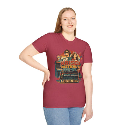 Raised Without Wi‑Fi T-Shirt — Retro 'Legends' Vintage Graphic Tee