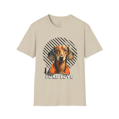 Pure Love Dachshund Unisex Softstyle T-Shirt - Perfect for Dog Lovers
