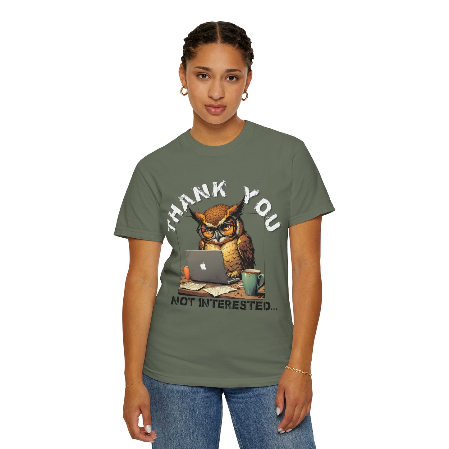 Owl 'Thank You, Not Interested' Graphic T-Shirt