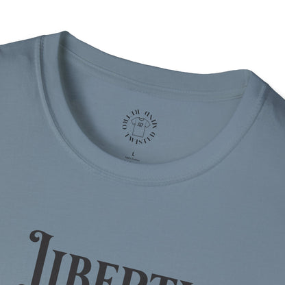 Liberty or Nothing Skull T-Shirt | Unisex Softstyle Tee for Independence Day & Patriotic Celebrations