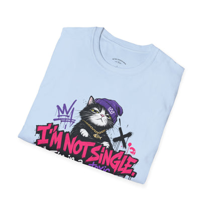 T‑Shirt — “I’m Not Single: I’m in a Toxic Relationship with a Cat” Graphic Tee