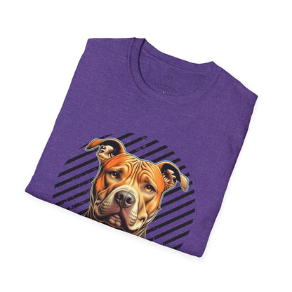 Unisex Softstyle T-Shirt - Pure Love Pitbull Graphic Tee