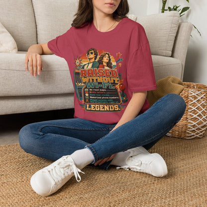 Raised Without Wi‑Fi T-Shirt — Retro 'Legends' Vintage Graphic Tee