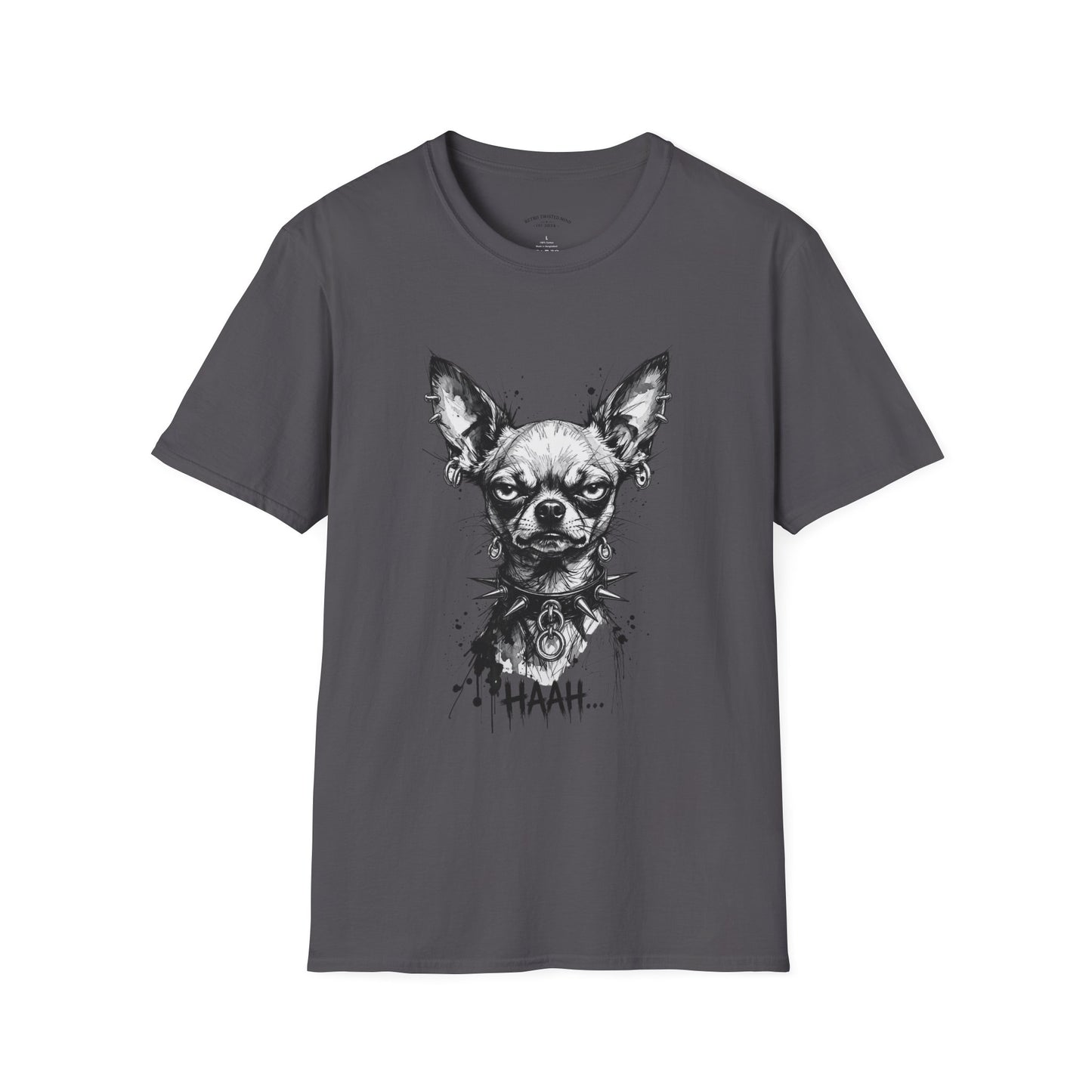 Chihuahua Portrait T‑Shirt — Expressive Black & White Dog Art Tee
