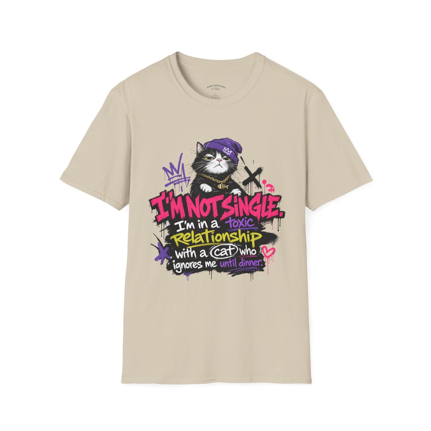 T‑Shirt — “I’m Not Single: I’m in a Toxic Relationship with a Cat” Graphic Tee