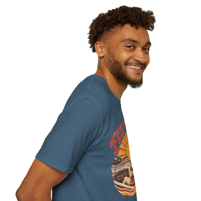 Retro 'FUN! FACT!' Surf Tee — Vintage Sunset Beach Graphic T-Shirt