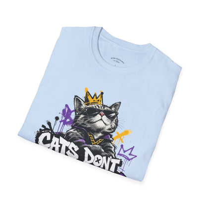 Cat Graphic Tee — "Cats Don't Have Owners They Have Staff"