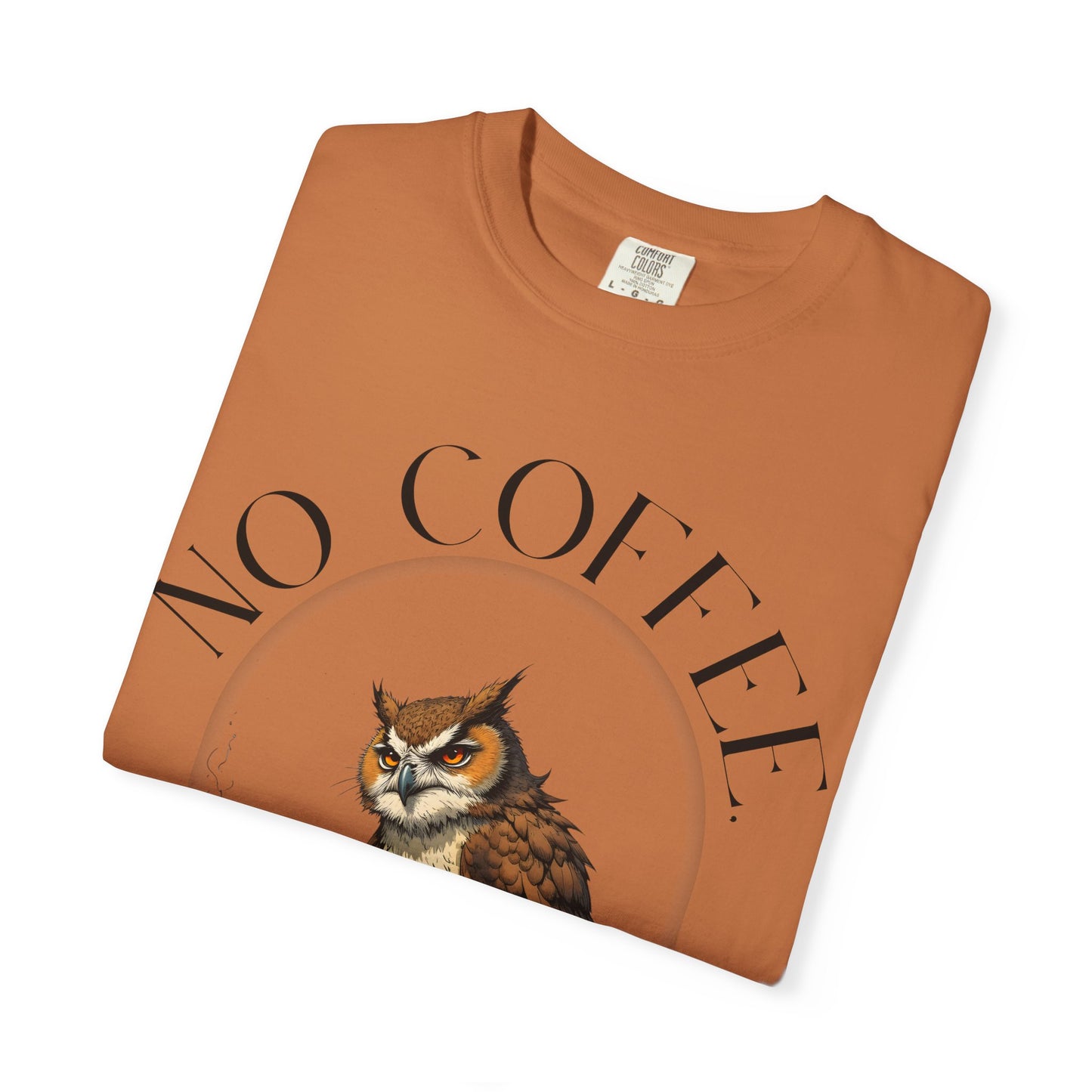 No Coffee No Talkie T-Shirt — Funny Owl Coffee Tee