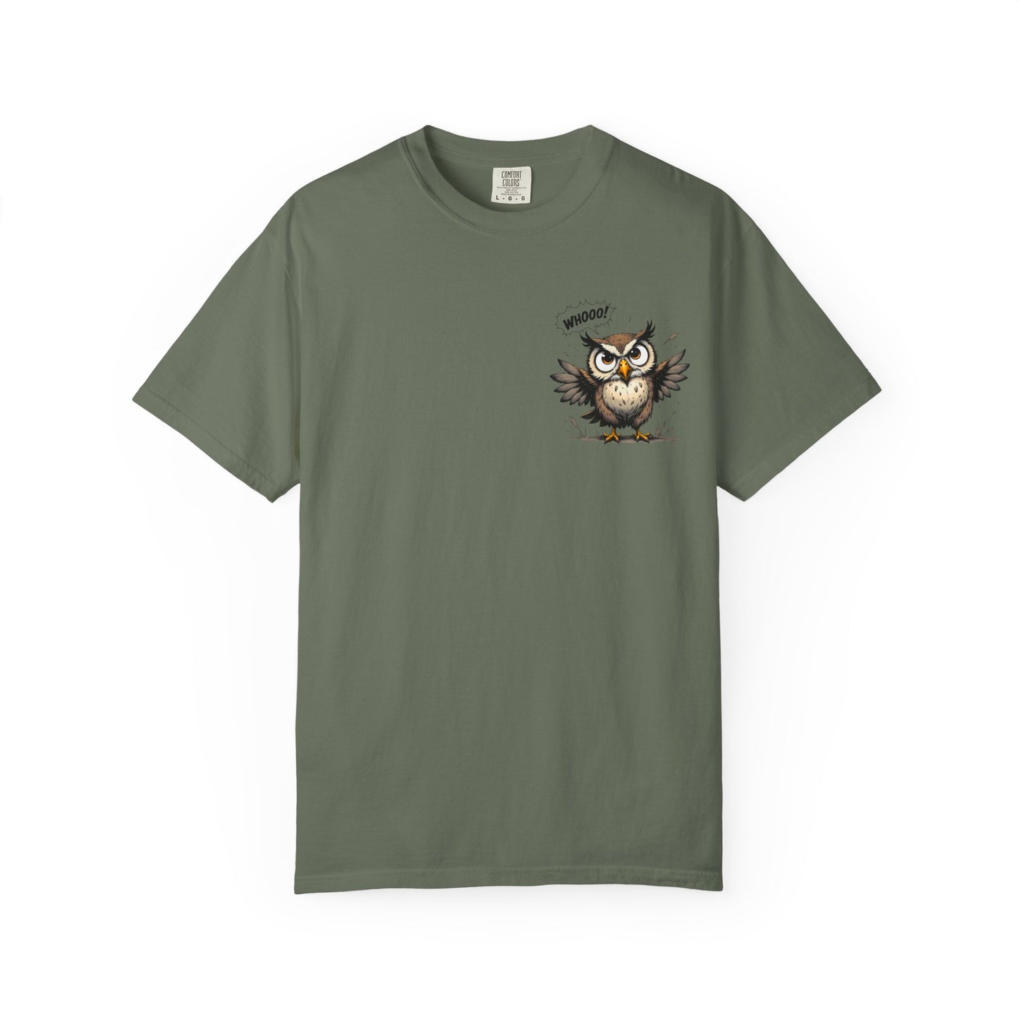 Witty Owl Graphic Tee — "Whooo?" Cute Cartoon Owl T-Shirt