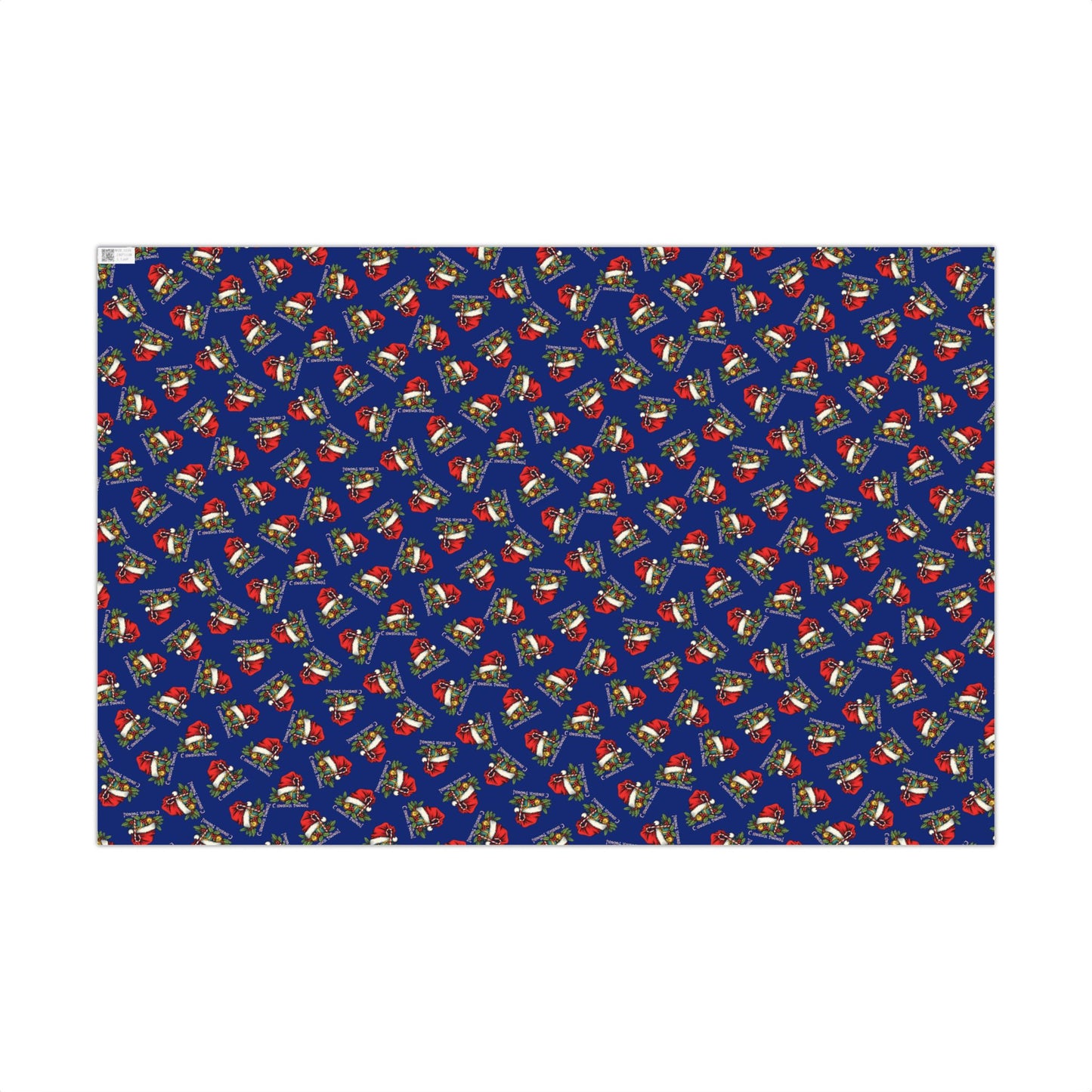 Christmas Gift Wrap Paper — Santa Sleigh & Presents Pattern