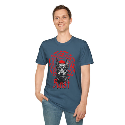 Doberman Graphic T-Shirt — Red Halo 'Bandit' Design