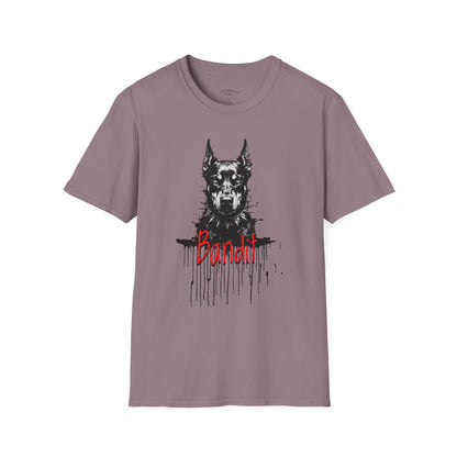 Doberman Portrait T-Shirt — "Warm Amour" Graphic Tee for Dog Lovers