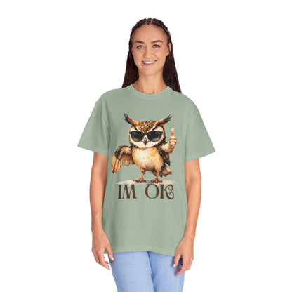 “I’m OK” Owl T-Shirt — Cute Thumbs-Up Owl Graphic Tee