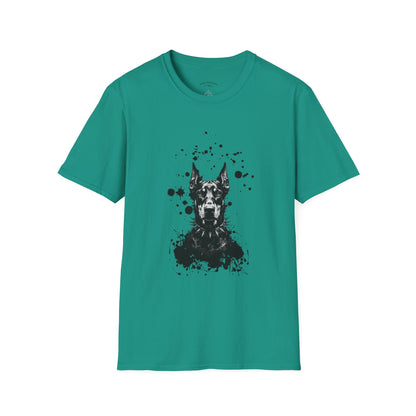 Doberman Ink Splatter T-Shirt
