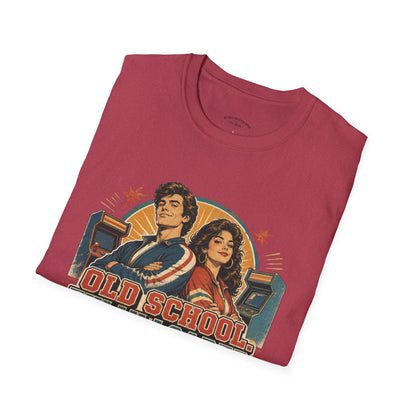 T-Shirt — Retro 'Old School' Arcade Couple Vintage Gamer Tee