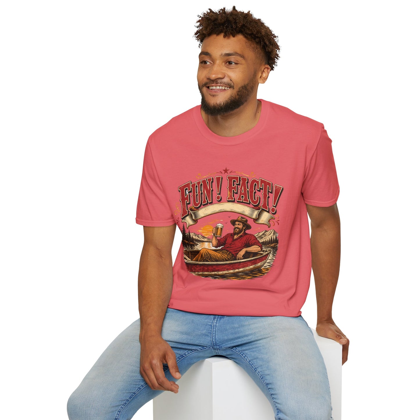 Fun! Fact! T-Shirt — Vintage Beer Drinker Graphic Tee