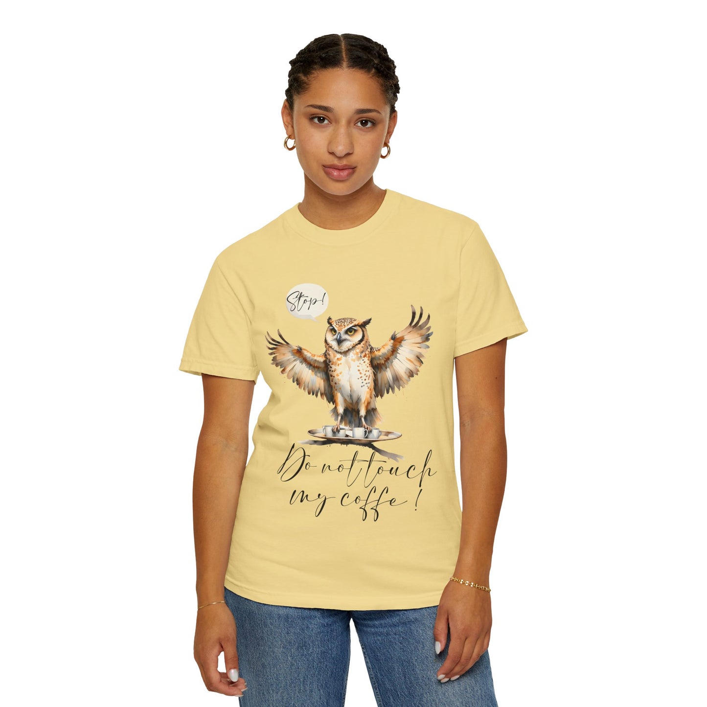Owl “Do Not Touch My Coffee” Graphic T-Shirt