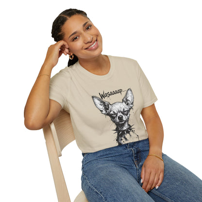 Chihuahua 'Wasaaaap' Graphic T-Shirt — Funny Dog Tee for Pet Lovers