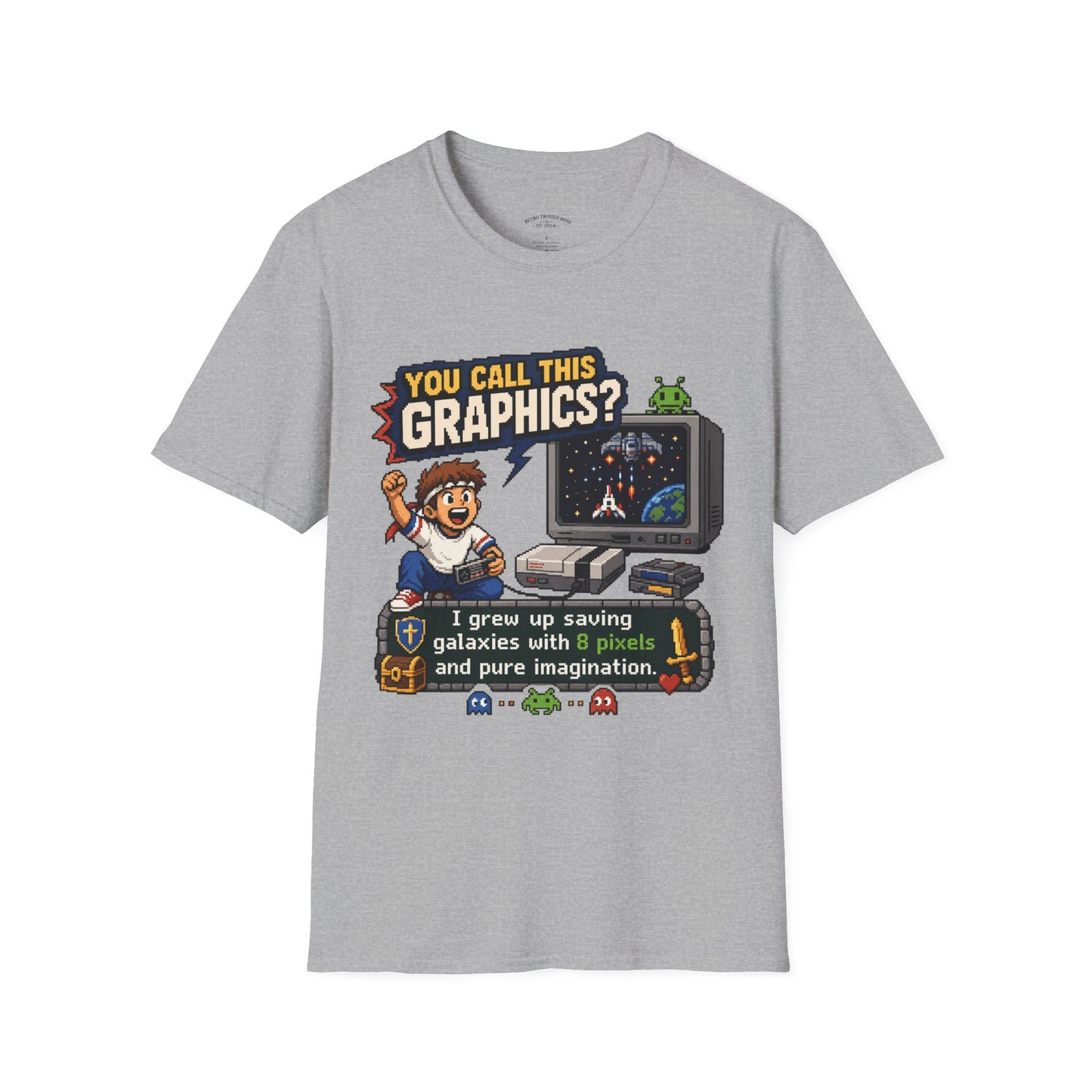 T-Shirt — "You Call This Graphics?" Retro Gamer Vintage Video Game Tee
