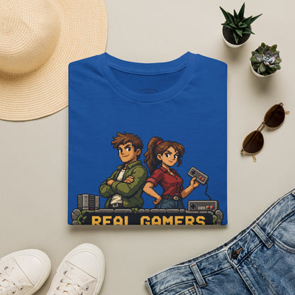 T-Shirt — Retro Pixel 'Real Gamers Don't Need 4K' Graphic Tee