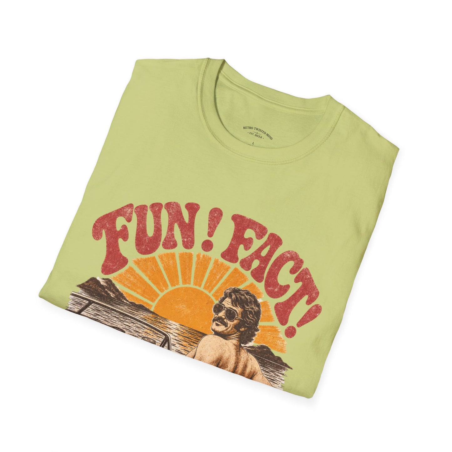 Retro 'FUN! FACT!' Surf Tee — Vintage Sunset Beach Graphic T-Shirt