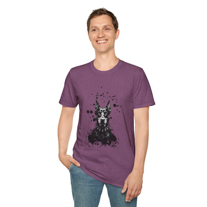 Doberman Ink Splatter T-Shirt
