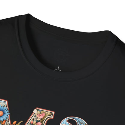 Floral Mama Unisex T-Shirt, Softstyle Tee, Casual Wear, Gift for Mother day,mama