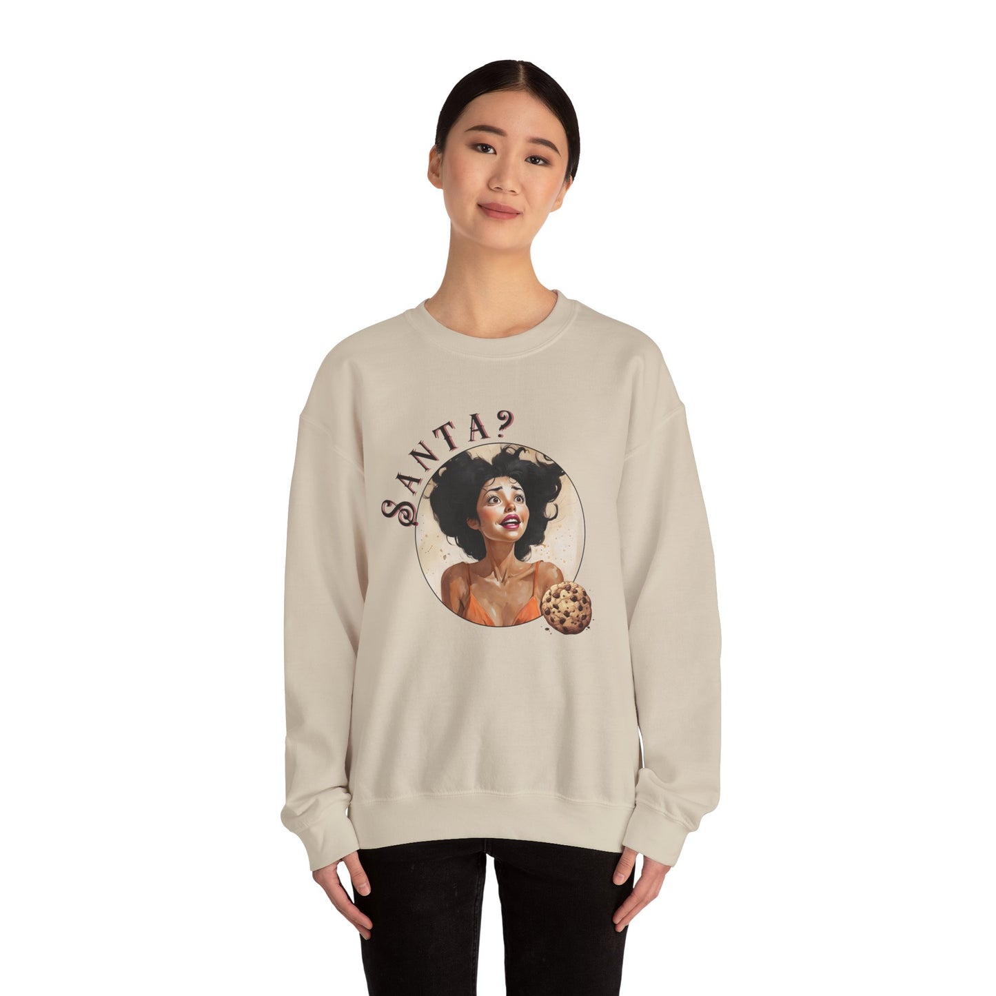 Funny Cookie Lover Sweatshirt - Retro Design - Santa? Christmas