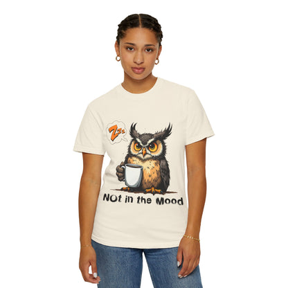Not In The Mood Owl T-Shirt — Funny Sleepy Owl Coffee Tee