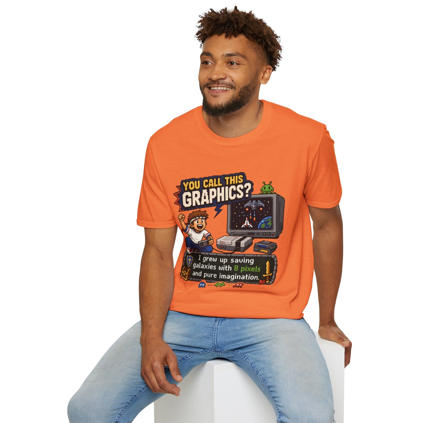 T-Shirt — "You Call This Graphics?" Retro Gamer Vintage Video Game Tee
