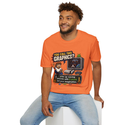 T-Shirt — "You Call This Graphics?" Retro Gamer Vintage Video Game Tee