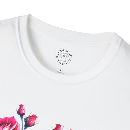 Floral Heart Open Unisex Softstyle T-Shirt.twisted.love