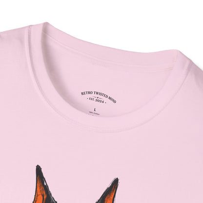 Doberman Graffiti T-Shirt — "You Sure?" Street Art Dog Tee