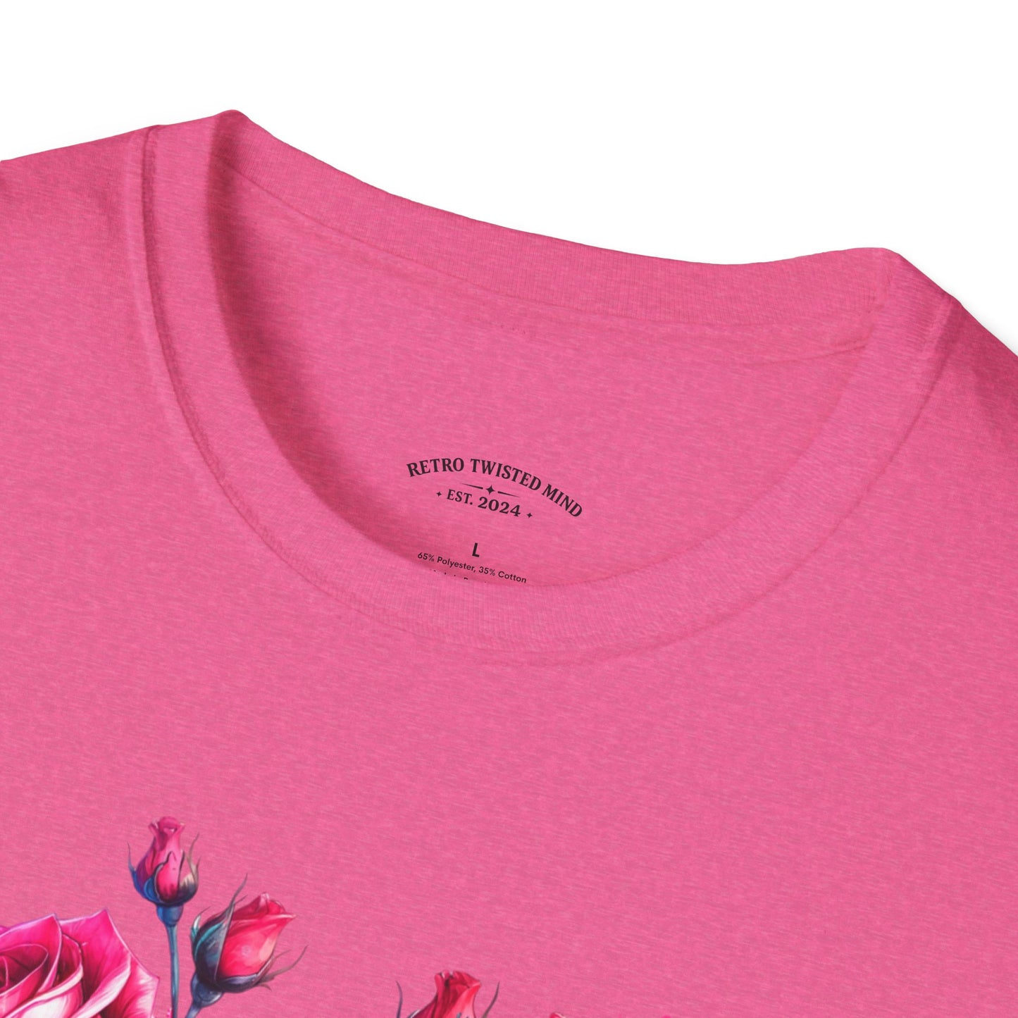 Floral Heart Open Unisex Softstyle T-Shirt.twisted.love