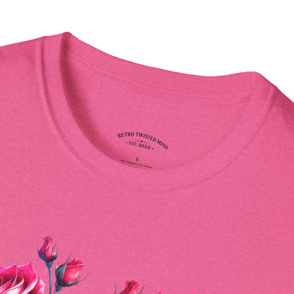 Floral Heart Open Unisex Softstyle T-Shirt.twisted.love