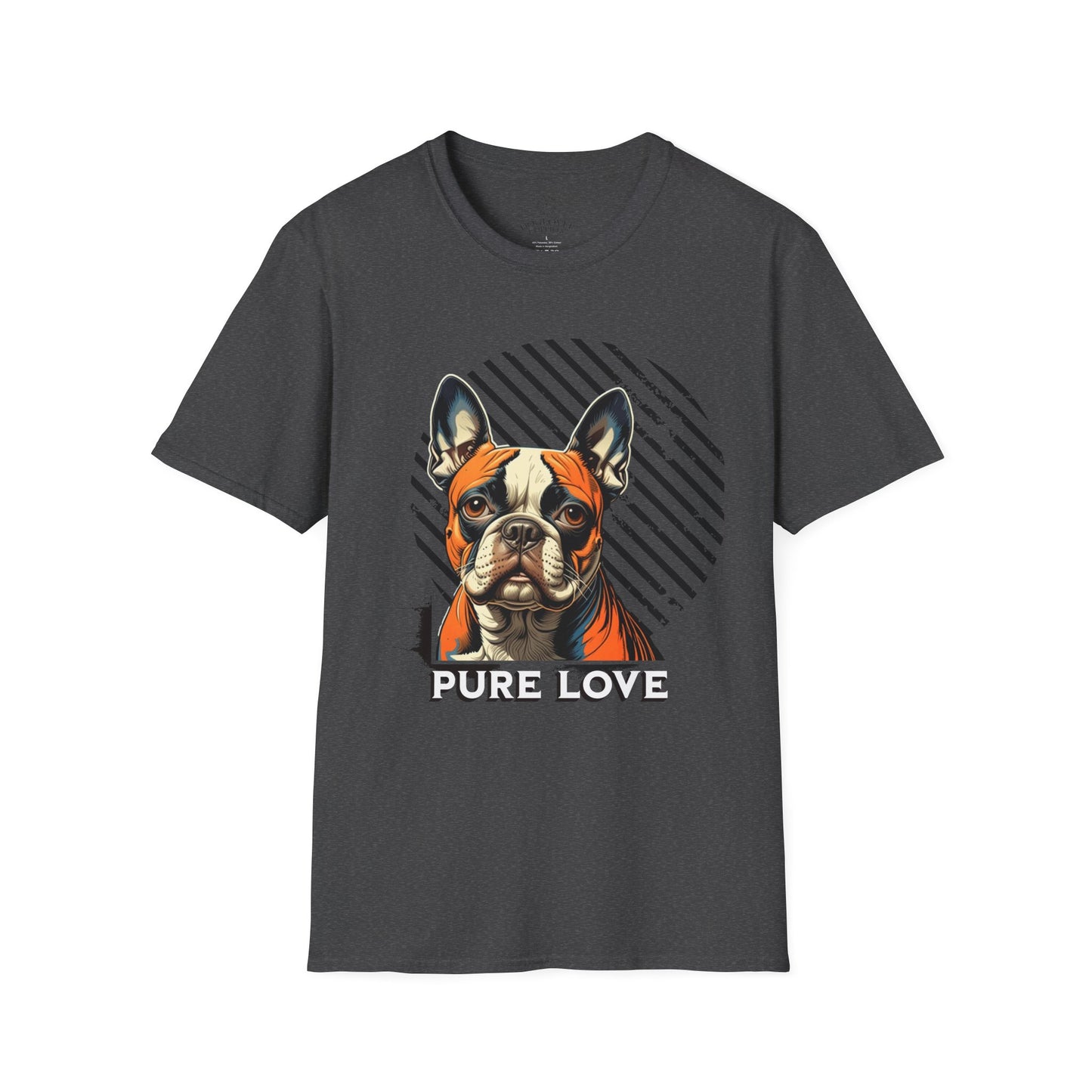 Pure Love French Bulldog Unisex Softstyle T-Shirt