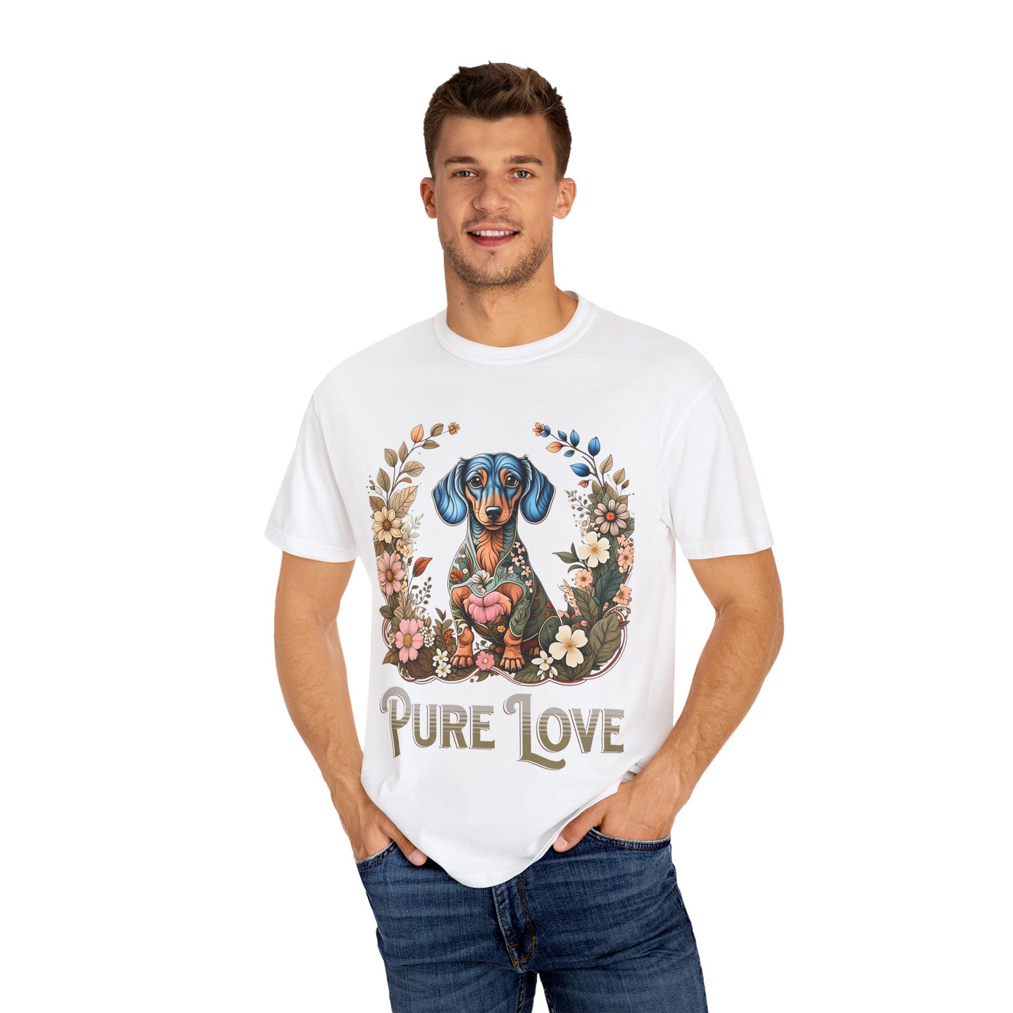 Pure Love Dog T-Shirt | Unisex Garment-Dyed Tee for Pet Lovers