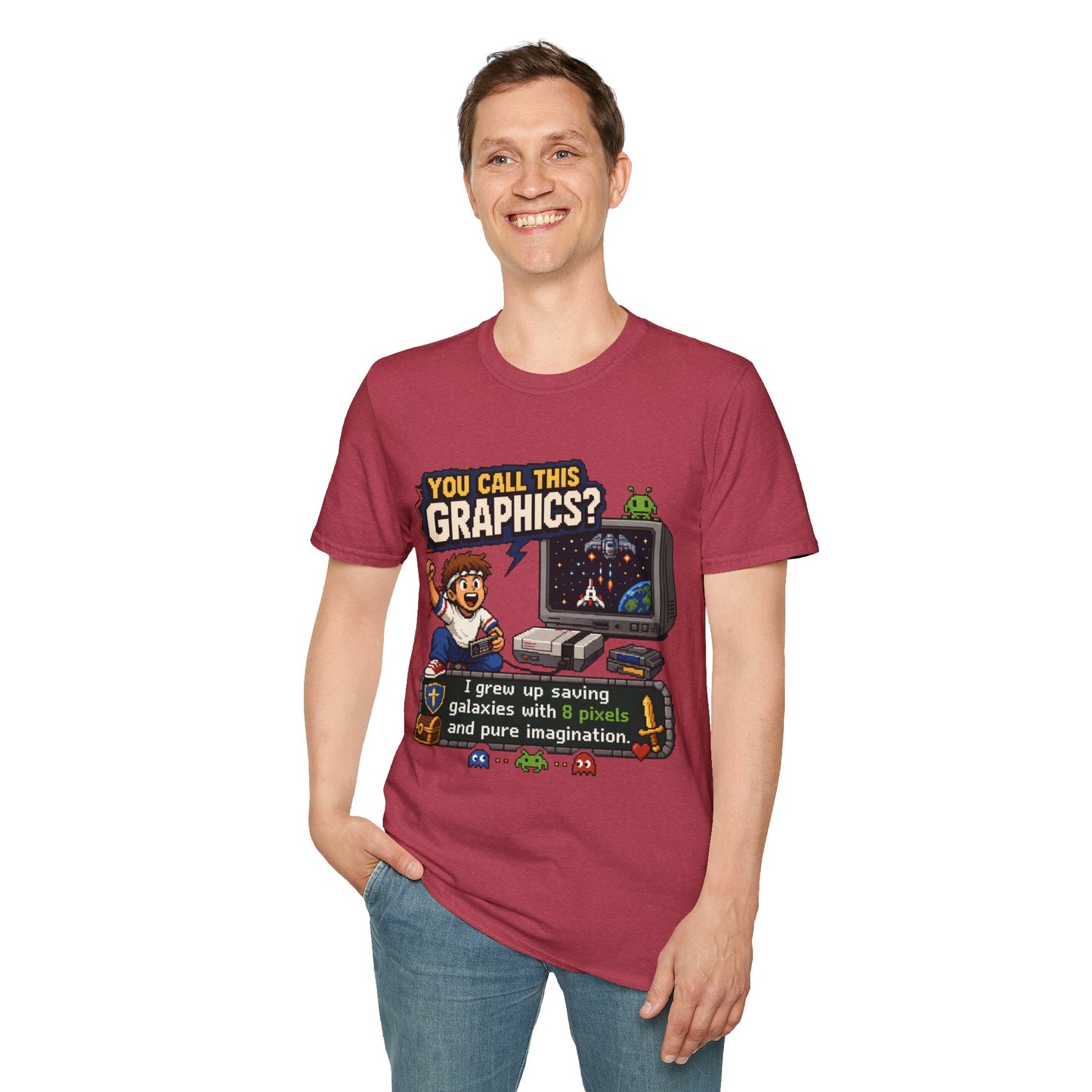 T-Shirt — "You Call This Graphics?" Retro Gamer Vintage Video Game Tee