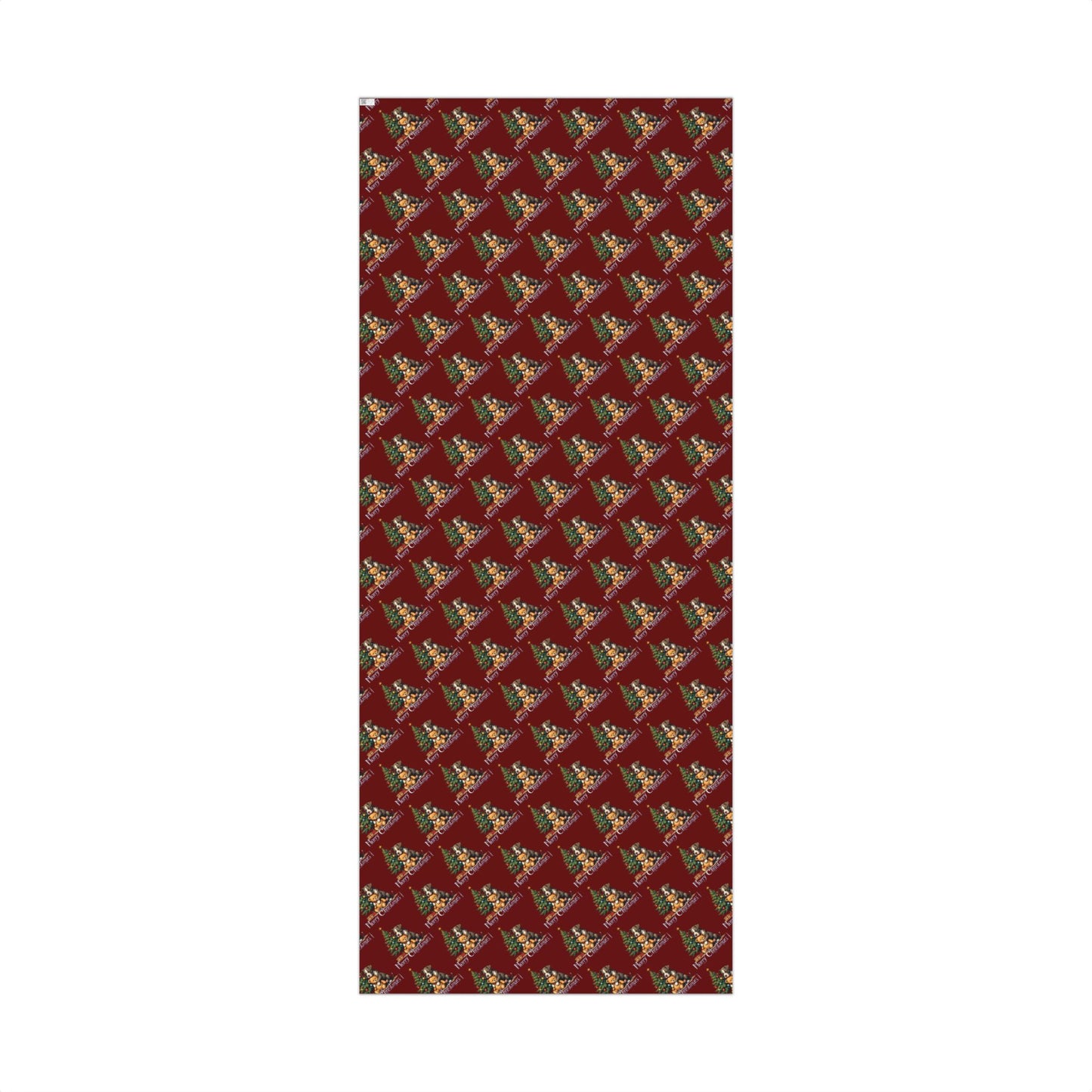 Christmas Tree & Teddy Bear Gift Wrap Paper — 'Merry Christmas' Holiday Wrapping Sheets