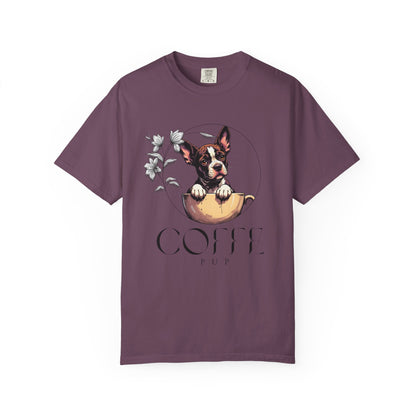 Coffee Pup Unisex Garment-Dyed T-shirt