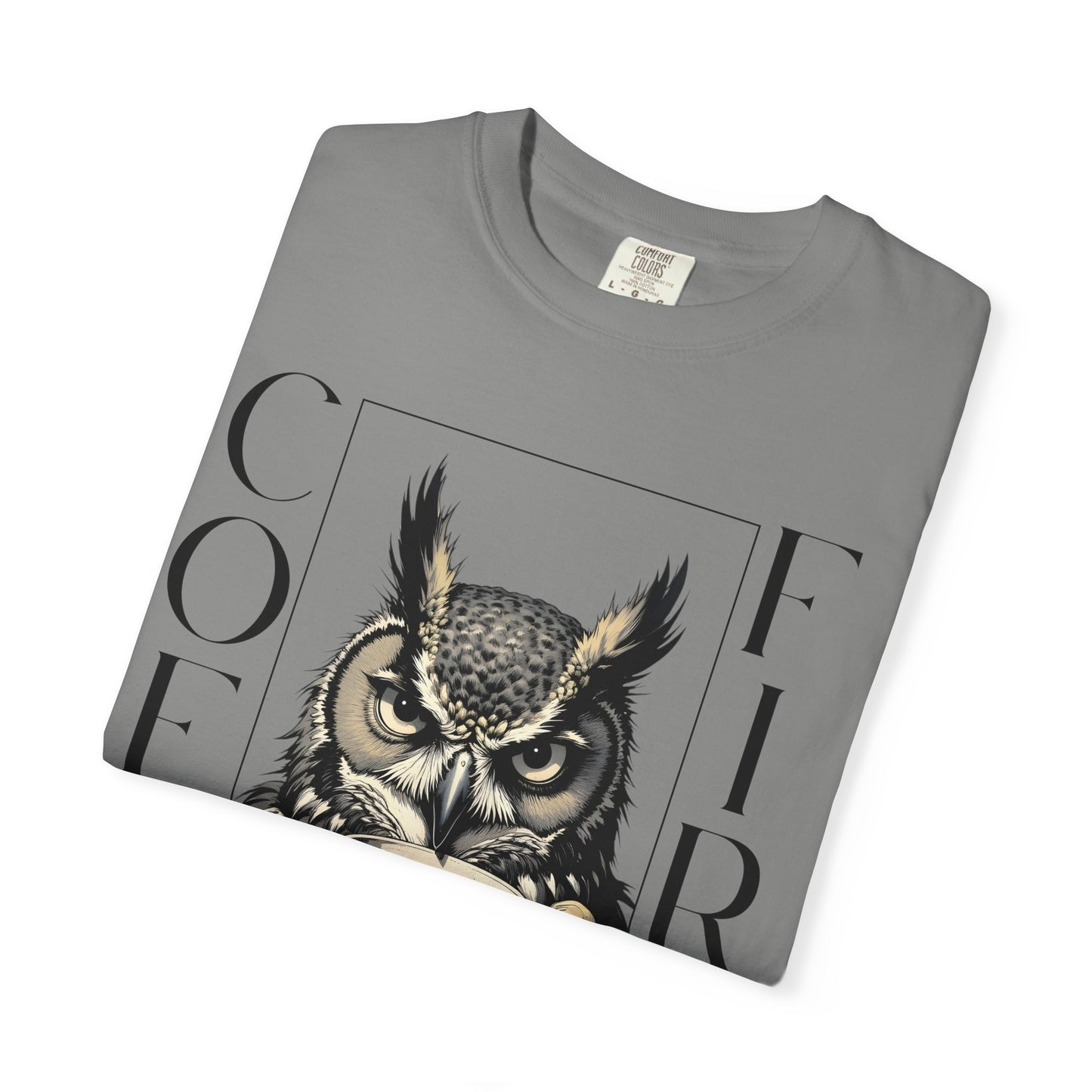 Coffee First Owl T-Shirt — Funny Morning Coffee Tee