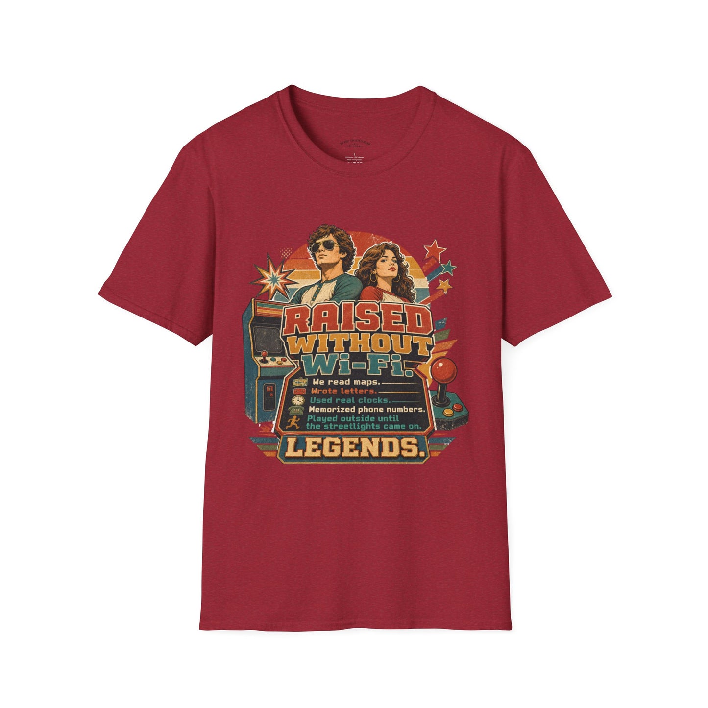 Raised Without Wi‑Fi T-Shirt — Retro 'Legends' Vintage Graphic Tee
